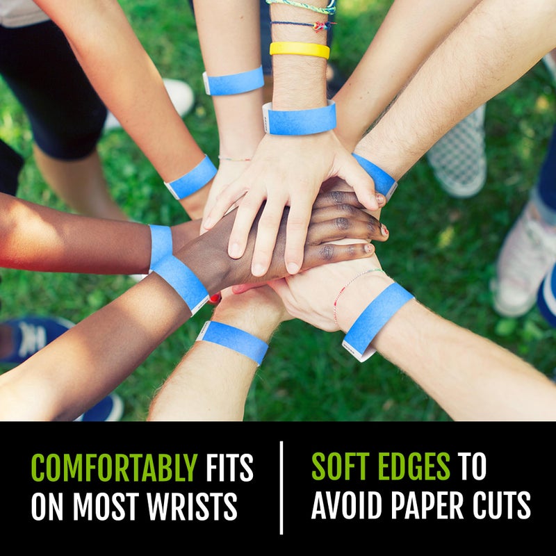 Wristco 5,000 WristCo Neon Blue Tyvek Wristbands for Events - Tamper-Proof Design & Fluorescent Color Prevent Reuse Premium-Grade Bracelets for Hospital & Medical ID, Party & VIP Identification - Image 5